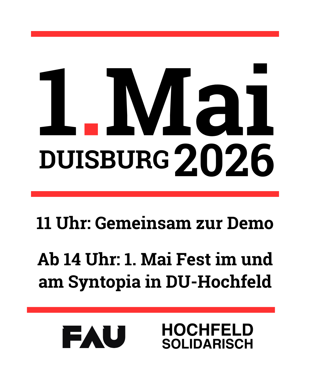 1. Mai mit Hochfeld Solidarisch und der FAU
